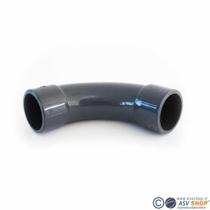 Curva 90° largo raggio in PVC