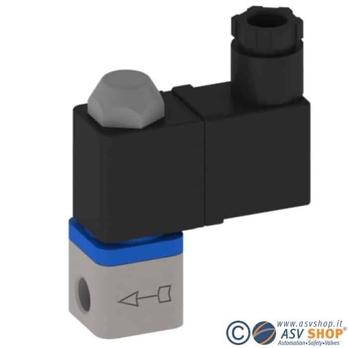 elettrovalvola a solenoide in PVC e PTFE