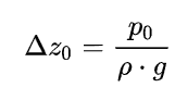 Formula della pressione dei livelli